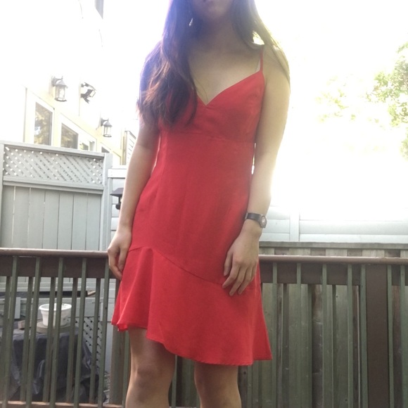 Fire engine red cami dress - Picture 3 of 4